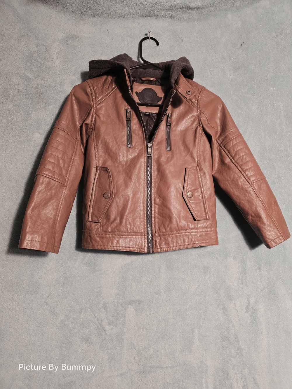 Urban Republic Boys' Faux Leather Moto Jacket. Size L(7)